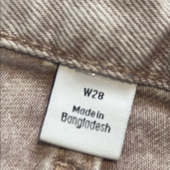 Calvin Klein Brown Cream Straight Leg Jeans Size 28 - Picture 8 of 10